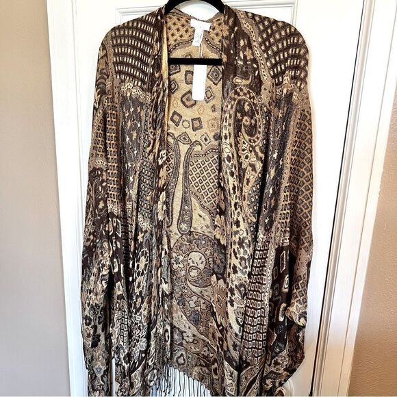 Charming Charlie Brown cardigan shawl - Picture 2 of 7